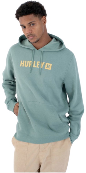 2026 Hurley Mens The Box Fleece Hoodie MFT0011580 - Cilantro